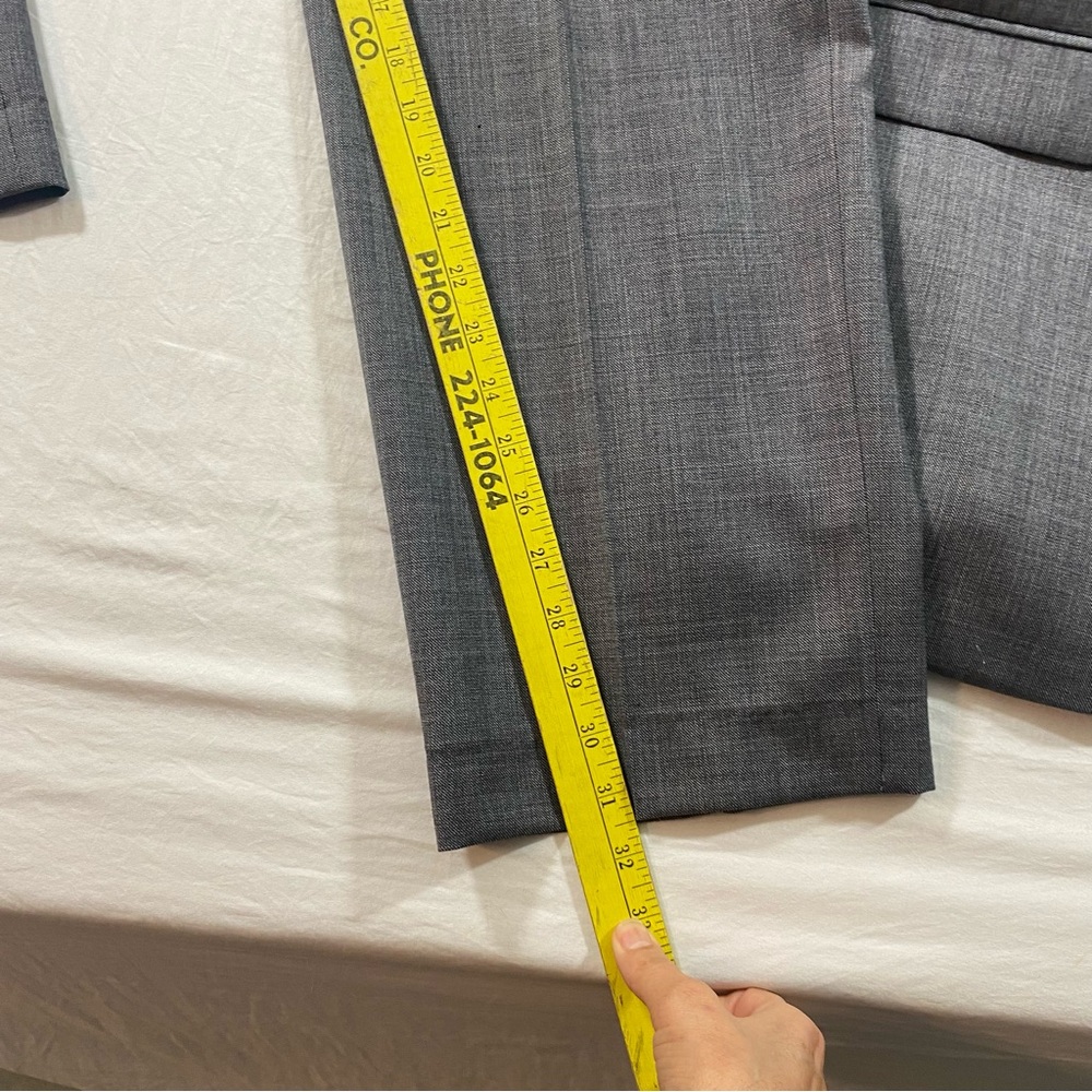 Chaps Suit Men’s Wool Charcoal Slacks blazer Jacket - Picture 7 of 16